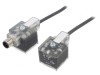 Cablu-adaptor DIN 43650 mufă x2 M12 PIN 3 IP67 0,4M