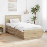 Cumpara ieftin Cadru de pat Stejar Sonoma 90 x 190 cm Lemn prelucrat