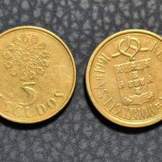 Portugalia 5 escudos 1991