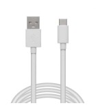 Cablu de date/incarcare USB-USB Type C alb 2m invelis siliconic