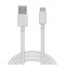 Cablu de date/incarcare USB-USB Type C alb 2m invelis siliconic