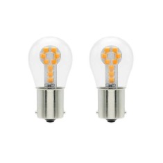 Set 2 LED P21 5W 18 SMD technology pentru semnalizare portocaliu