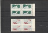 ROMANIA 1965 LP 604 PORTILE DE FIER BLOCURI 4 TIMBRE MNH