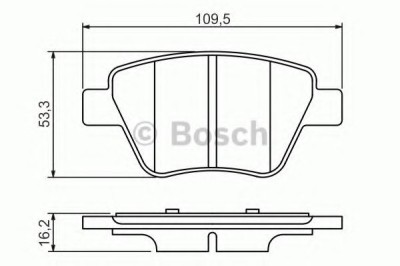 Set placute frana,frana disc VW SCIROCCO (137, 138) (2008 - 2016) BOSCH 0 986 494 416 foto