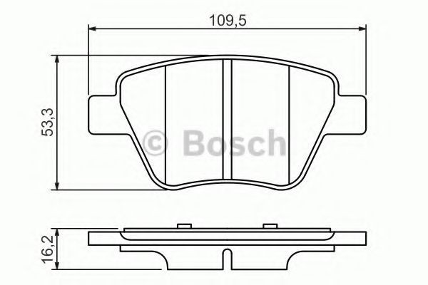 Set placute frana,frana disc SKODA YETI (5L) (2009 - 2016) BOSCH 0 986 494 416