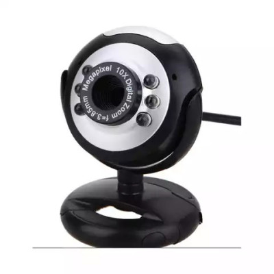 Camera Web cu microfon Active K80, USB 2.0, 6 led-uri lumina, rezolutie 480p, webcam plug and play, 1x USB, 1x jack 3.5mm, sistem prindere pe monitor foto