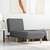 vidaXL Șezlong, gri &icirc;nchis, material textil