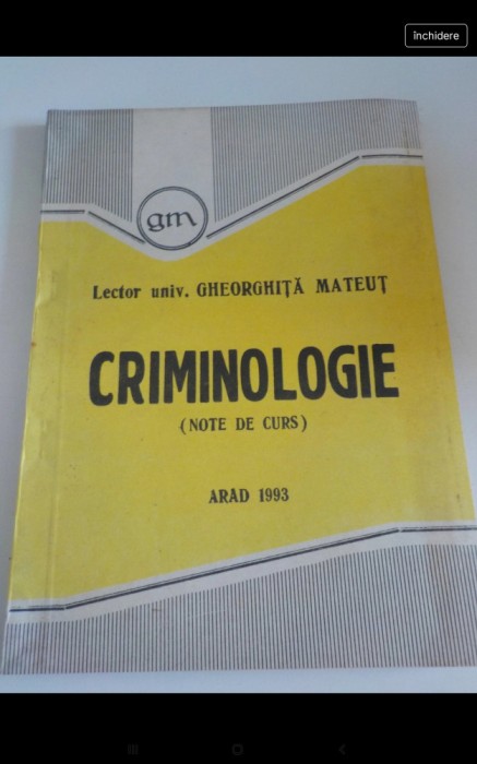 Criminologie, note de curs
