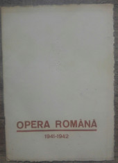 Program Opera Romana, 1941-42// portrete Mihai I si Antonescu foto