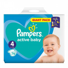 Scutece PAMPERS Active Baby 4 Giant Pack 76 buc foto