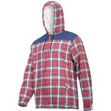 Jacheta Flanel Cu Carouri Captusita / Rosu - 3Xl