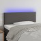 vidaXL Tăblie de pat cu LED, gri, 80x5x78/88 cm, piele ecologică 3121408