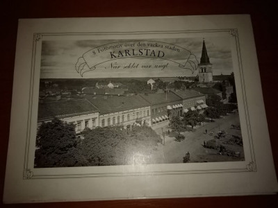 Mapa cu 8 fotografii vintage Karlstad Suedia by muzeul Varmlands foto