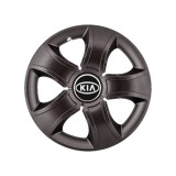 Set 4 Capace Roti 14 inchi (R14) Bis Negru, Compatibile Cu Kia, Autohelix MSA