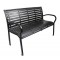 Banca de gradina, plastic, structura metal, maro inchis, 125x60x80&nbsp;cm, Garden Line GartenVIP DiyLine
