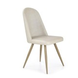 Scaun de living si bucatarie, HM K214, Ergonomic, Cadru Metalic, Piele ecologica, 100 kg, 90x45x53 cm, Fag