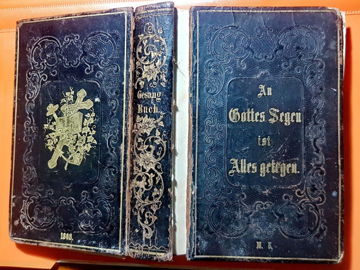 E924-CARTE CATOLICA 1868 Gesang Buch- Gottes Segen-Binecuntarea Lui Dumnezeu.