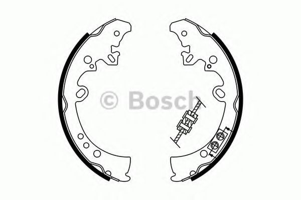 Set saboti frana TOYOTA HILUX III pick-up (KUN, TGN, LAN, GGN) (2004 - 2016) BOSCH 0 986 487 787