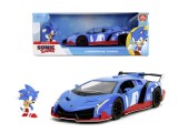 JADA SET FIGURINA ARICIUL SONIC SI MASINUTA METALICA SONIC LAMBORGHINI VENENO SCARA 1 LA 24