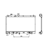 Radiator racire Subaru Forester (Sh), 06.2008-2013 2,0 110kw/2,5 125kw, Benzina, Automat, Cu/fara AC , diametru intrare/iesire 40/40mm, 685x340x16, C