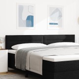 vidaXL Cap de Pat LED Design Linii Negru 200 cm Țesătură