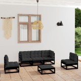 vidaXL Set mobilier grădină cu perne, 6 piese, lemn masiv pin 3076448