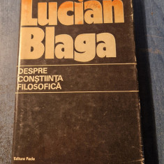 Despre constiinta filosofica Lucian Blaga