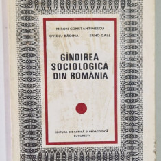 GANDIREA SOCIOLOGICA DIN ROMANIA de MIRON CONSTANTINESCU, OVIDIU BADINA, ERNO GALL , 1974