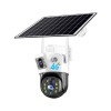 Camera de supraveghere portabila acumulatori inclusi de 12000mah, cu, cartela SIM, conexiune 4G, 4MP duala si panou solar 10W, 10X digital ZOOM, intel