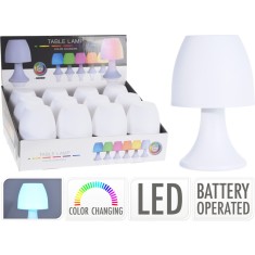 Lampa de masa LED cu schimbare de culoare, functionare pe baterii , decor ambiental modern