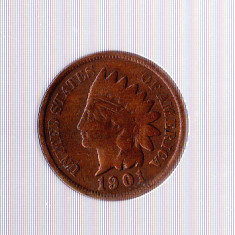AMS# - ONE CENT INDIAN HEAD 1901