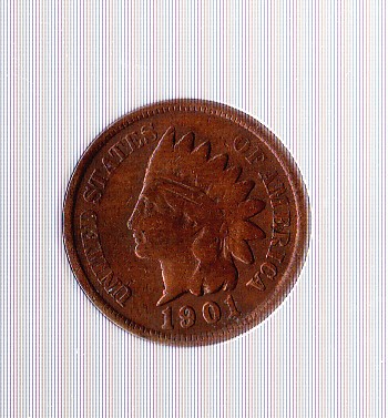 AMS# - ONE CENT INDIAN HEAD 1901