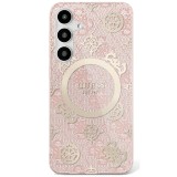 Husa pentru samsung galaxy s25 - guess iml peony on 4g background magsafe - pink