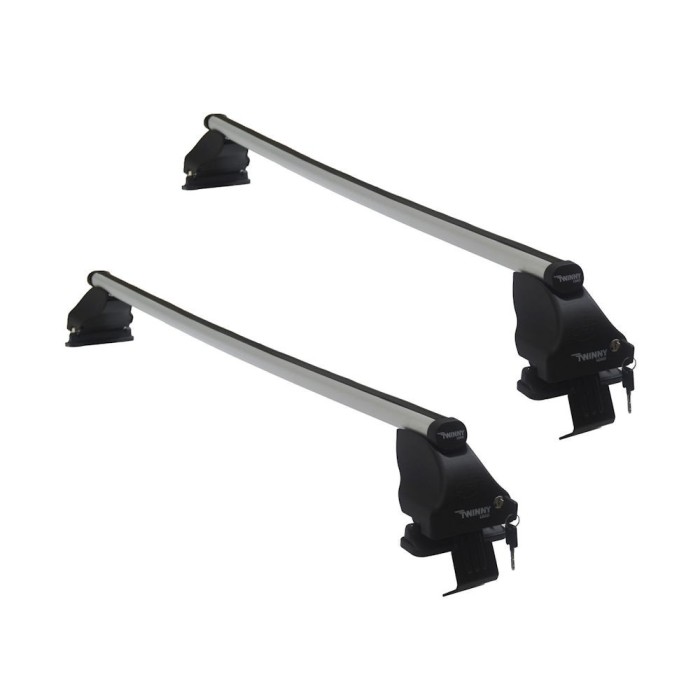 Set bare transversale portbagaj din aluminiu marca Twinny Load TL A40, kit complet cu bare, suporti si antifurt cu cheie, Alfa Romeo 147 937 2000-2010