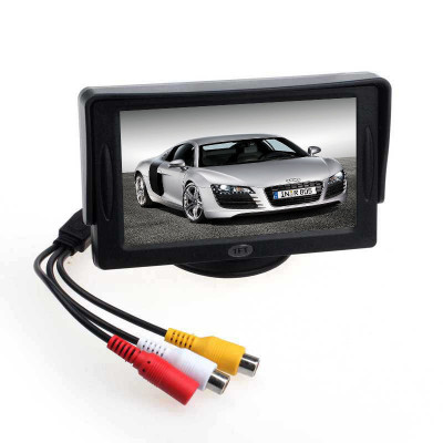 Monitor auto LCD TFT 4.3&amp;quot; color cu 2 intrari video camera marsalier foto