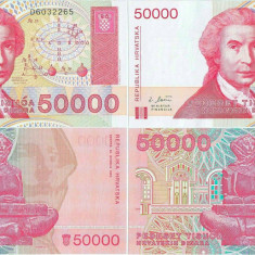 2 x 1993 ( 30 V ) , 50,000 ( P-26a ) - Croaţia - stare UNC