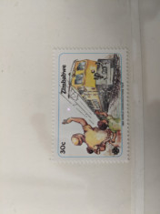 Zimbabwe - Timbre trenuri, locomotive, cai ferate, nestampilate MNH foto