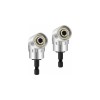 Set 2 adaptoare pentru surubelnita unghiulara 105 grade, QttvbTna, otel inoxidabil, 6.35 mm, 9x6.5x1.5 cm, Oem