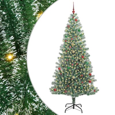 vidaXL Pom de Crăciun artificial cu zăpadă imitată și lumină LED 3396841 foto