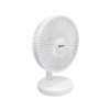 Ventilator de masa pliabil, poate fi fixat pe 2 nivele, 3 trepte de viteza, cablu USB, Alb