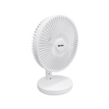 Ventilator de masa pliabil, poate fi fixat pe 2 nivele, 3 trepte de viteza, cablu USB, Alb