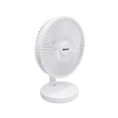 Ventilator de masa pliabil, poate fi fixat pe 2 nivele, 3 trepte de viteza, cablu USB, Alb foto