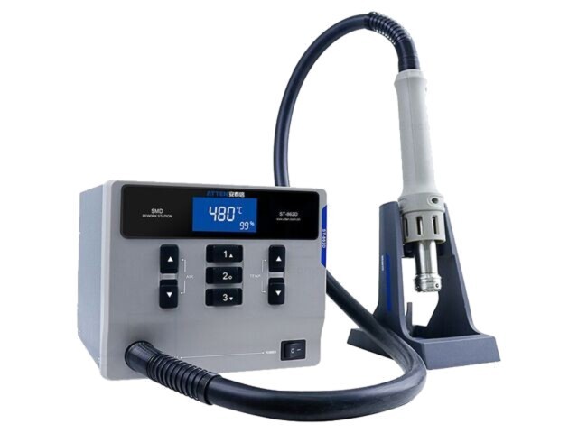 Stație cu aer cald digitală ATTEN 1000W 100-480&deg;C ESD
