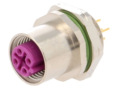 Conector soclu M12 mamă 5 pini cod B foto