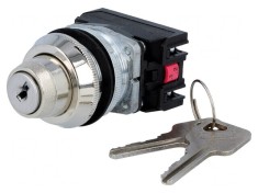 Comutator rotativ cu cheie 30mm IP56 2NC NO