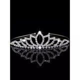 Cumpara ieftin Diadema (Coronita) Mireasa cu Strasuri - Argintie - Circumferinta 39 cm