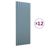 Cumpara ieftin Panouri de acoperis, 12 buc., otel galvanizat, gri, 100x36 cm