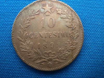 10 CENTISIMI 1893-ITALIA foto