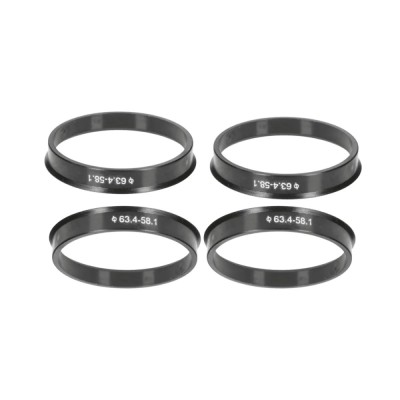 Set 4 inele centrare din ABS 63.4X58.1 mm pentru&amp;nbsp;jante&amp;nbsp;aliaj foto
