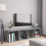 vidaXL Bibliotecă/dulap TV, gri sonoma, 143x30x36 cm, lemn prelucrat